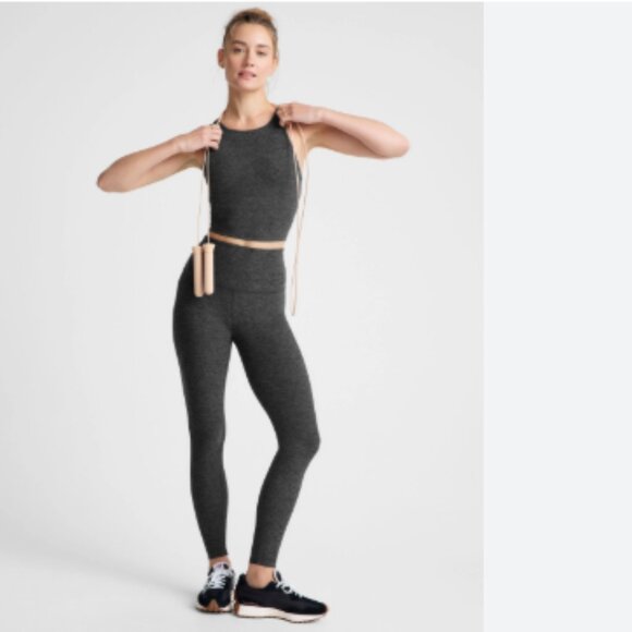 Beyond Yoga Spacedye Caught In The Midi High Waisted Legging Charcoal - Picture 1 of 11